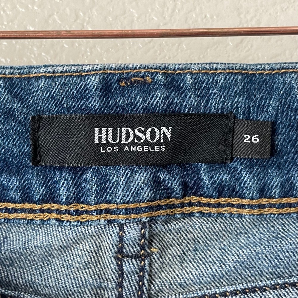 Hudson Shorts Womens Size 26 Blue Croxley Mid Rise Cuffed Denim Cotton Casual - Picture 7 of 10